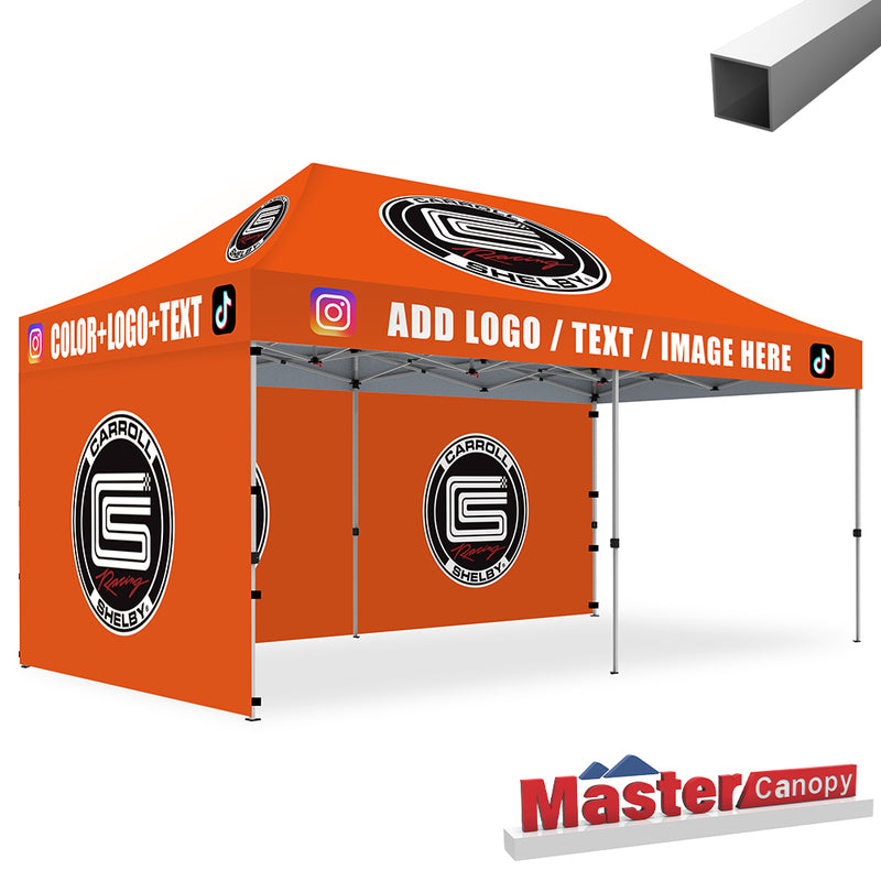 Load image into Gallery viewer, Mastercanopy Lite-30 Custom Canopy Tent Deluxe Easy Pop‑up Personalized 10x10, 10x15, 10x20
