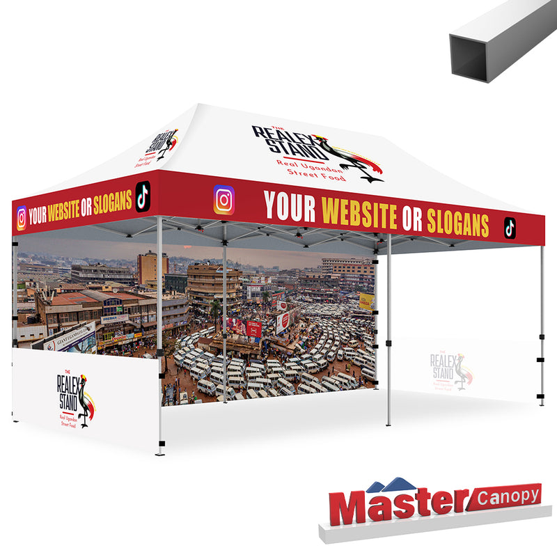 Load image into Gallery viewer, Mastercanopy Lite-30 Custom Canopy Tent Deluxe Easy Pop‑up Personalized 10x10, 10x15, 10x20
