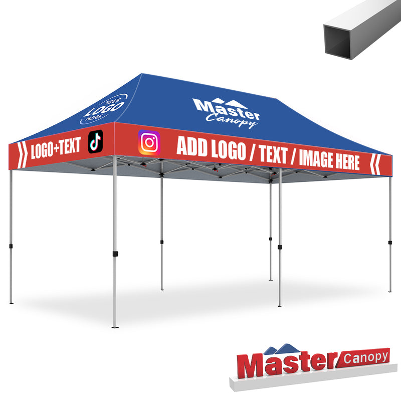 Load image into Gallery viewer, Mastercanopy Lite-30 Commercial Custom Canopy Tent 10x20 Deluxe Easy Pop‑up Personalized
