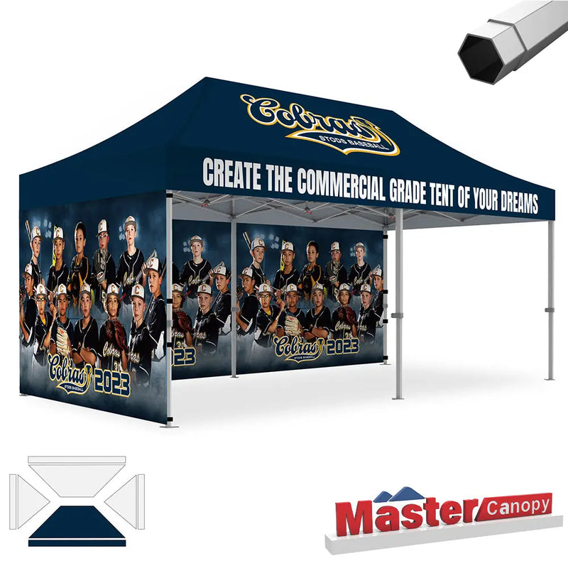 Load image into Gallery viewer, Mastercanopy Core-35 Custom Canopy Tent Heavy Duty Pop‑up Personalized 10x10, 10x15, 10x20
