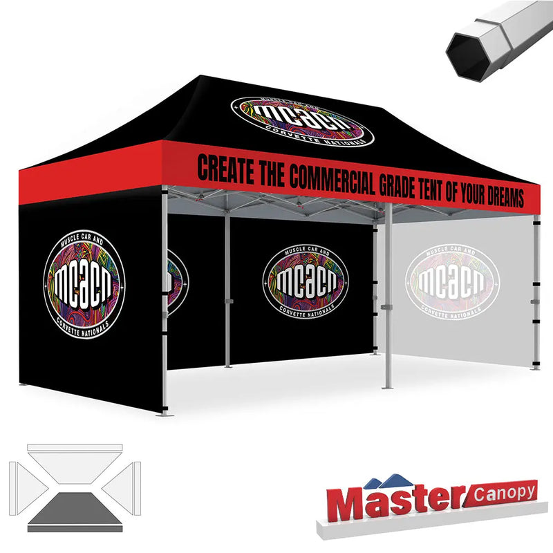 Load image into Gallery viewer, Mastercanopy Core-35 Custom Canopy Tent Heavy Duty Pop‑up Personalized 10x10, 10x15, 10x20
