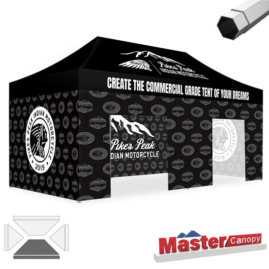 Mastercanopy Core-35 Custom Canopy Tent Heavy Duty Pop‑up Personalized 10x10, 10x15, 10x20