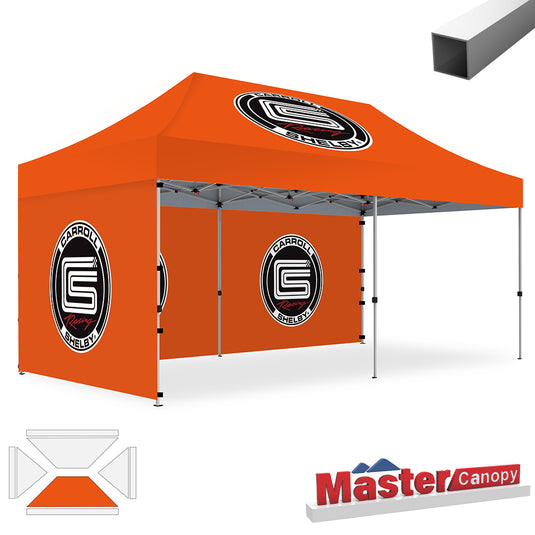 Mastercanopy Lite-30 Custom Canopy Tent Deluxe Easy Pop‑up Personalized 10x10, 10x15, 10x20