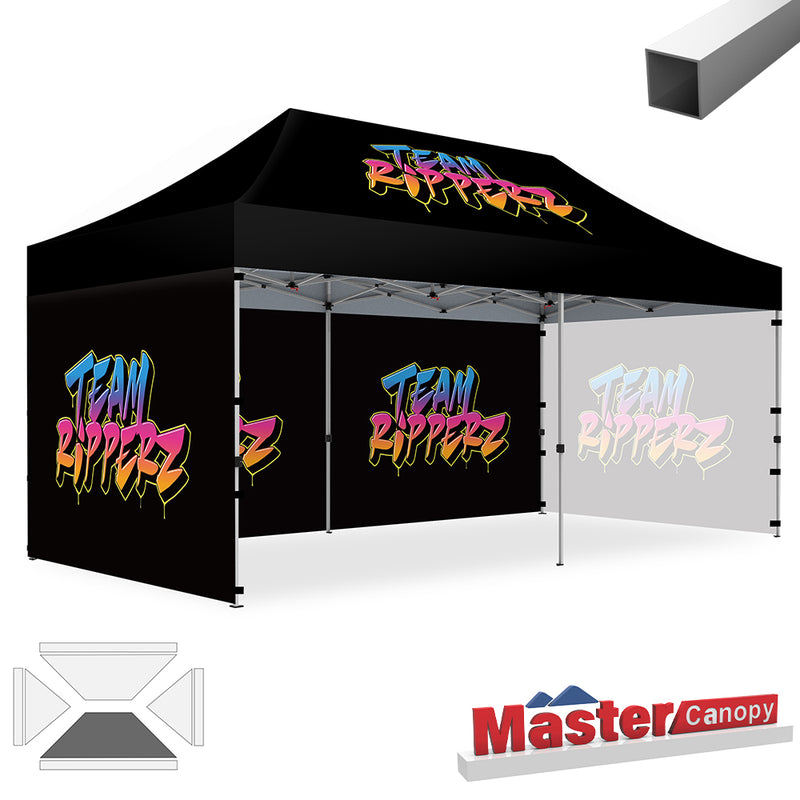 Load image into Gallery viewer, Mastercanopy Lite-30 Custom Canopy Tent Deluxe Easy Pop‑up Personalized 10x10, 10x15, 10x20
