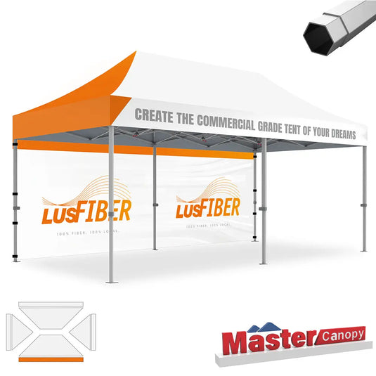 Mastercanopy Core-35 Custom Canopy Tent Heavy Duty Pop‑up Personalized 10x10, 10x15, 10x20