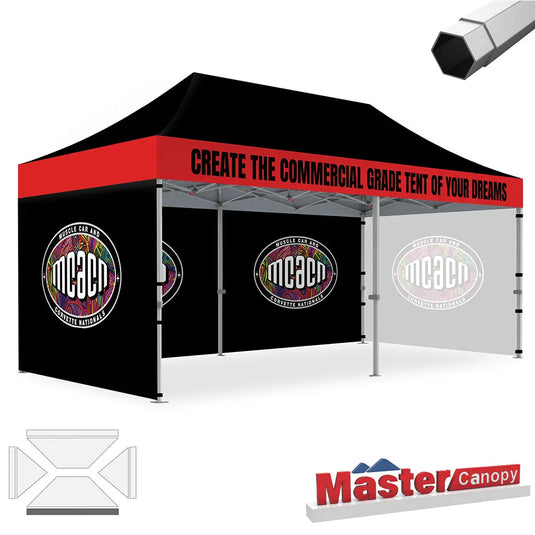 Mastercanopy Core-35 Custom Canopy Tent Heavy Duty Pop‑up Personalized 10x10, 10x15, 10x20