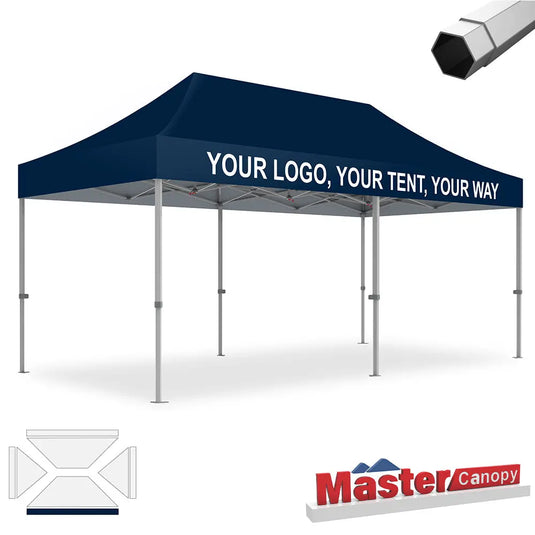 Mastercanopy Core-35 Custom Canopy Tent Heavy Duty Pop‑up Personalized 10x10, 10x15, 10x20