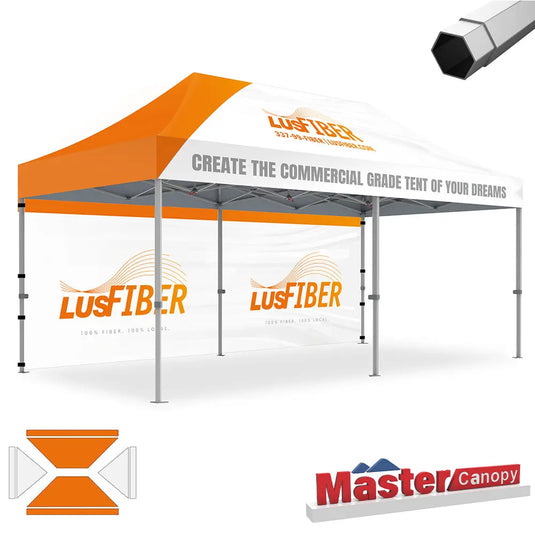 Mastercanopy Core-35 Custom Canopy Tent Heavy Duty Pop‑up Personalized 10x10, 10x15, 10x20