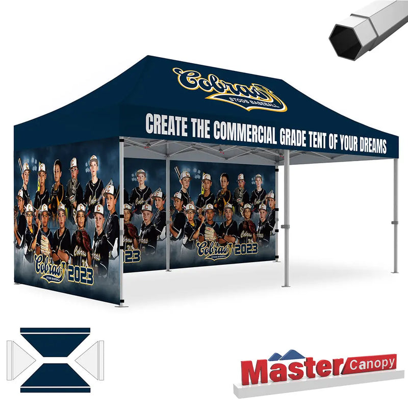 Load image into Gallery viewer, Mastercanopy Core-35 Custom Canopy Tent Heavy Duty Pop‑up Personalized 10x10, 10x15, 10x20
