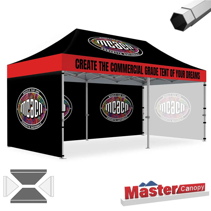 Load image into Gallery viewer, Mastercanopy Core-35 Custom Canopy Tent Heavy Duty Pop‑up Personalized 10x10, 10x15, 10x20
