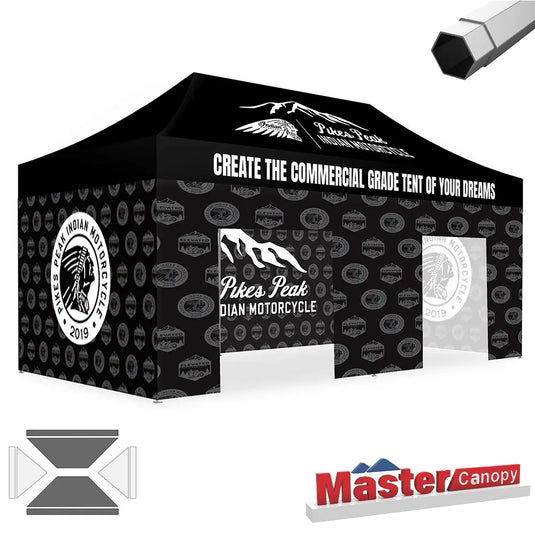 Mastercanopy Core-35 Custom Canopy Tent Heavy Duty Pop‑up Personalized 10x10, 10x15, 10x20