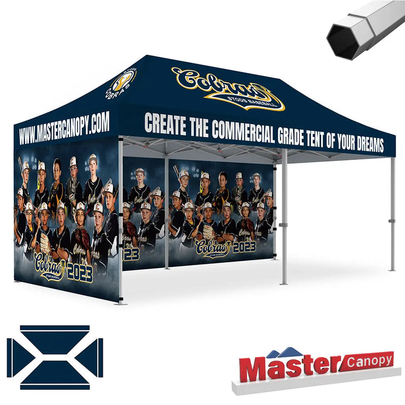 Load image into Gallery viewer, Mastercanopy Core-35 Custom Canopy Tent Heavy Duty Pop‑up Personalized 10x10, 10x15, 10x20
