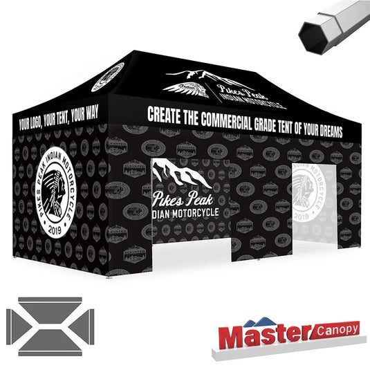 Mastercanopy Core-35 Custom Canopy Tent Heavy Duty Pop‑up Personalized 10x10, 10x15, 10x20