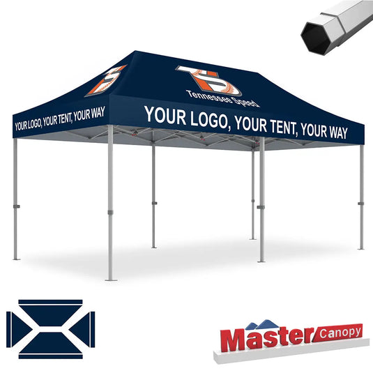 Mastercanopy Core-35 Custom Canopy Tent Heavy Duty Pop‑up Personalized 10x10, 10x15, 10x20