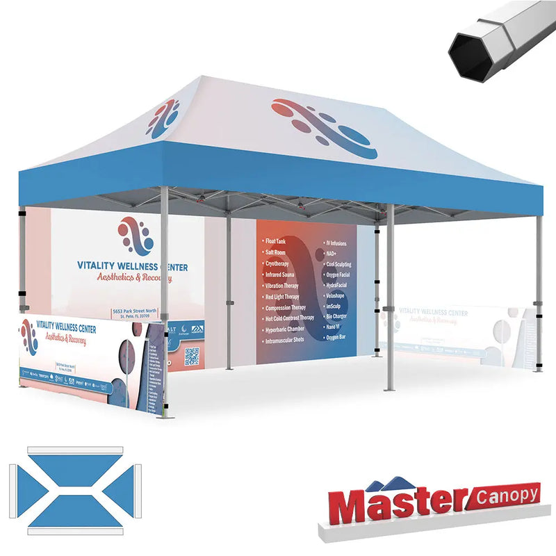 Load image into Gallery viewer, Mastercanopy Core-35 Custom Canopy Tent Heavy Duty Pop‑up Personalized 10x10, 10x15, 10x20
