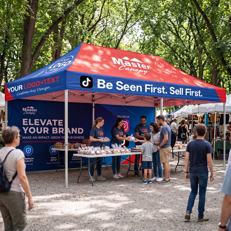 Load image into Gallery viewer, Mastercanopy Core-35 Custom Canopy Tent 10x20 Heavy Duty Pop‑up Personalized
