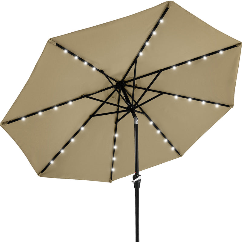 Load image into Gallery viewer, MASTERCANOPY Patio Umbrella with 32 Solar LED Lights 6&amp;8 Ribs
