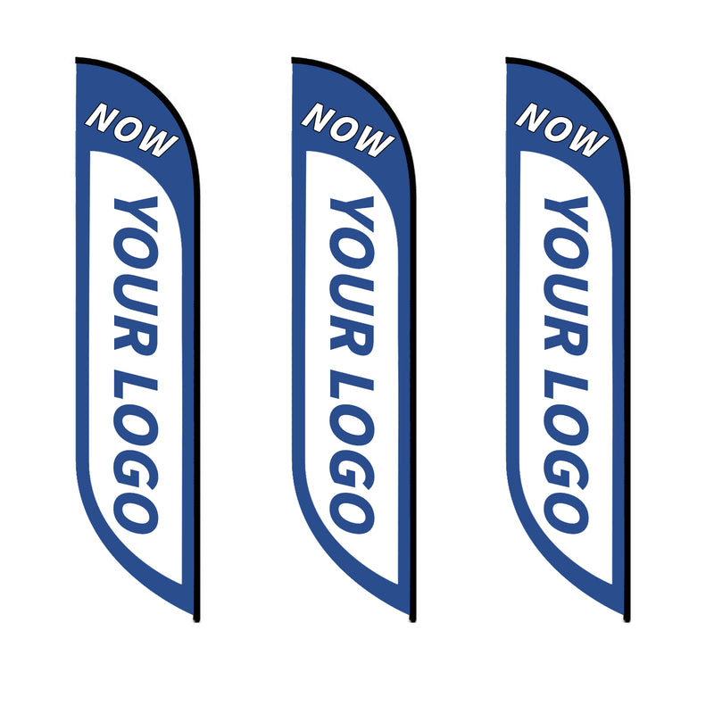 Load image into Gallery viewer, Custom Teardrop Feather Rectangle Blade Flag Panel Only 8 FT, 10 FT, 12 FT
