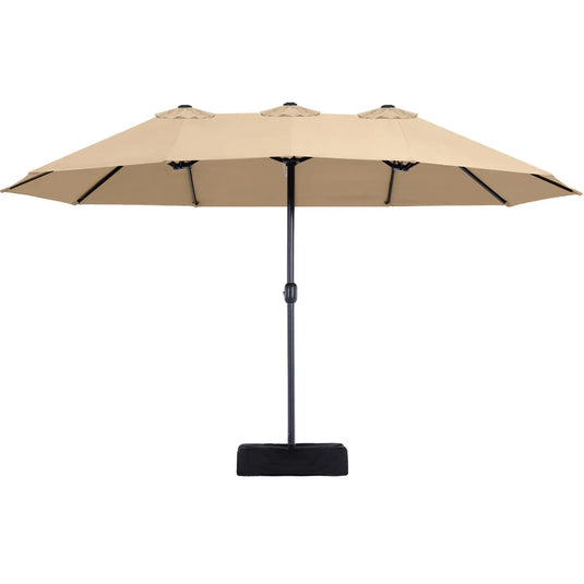 15FT Patio Outdoor Umbrella Double Sided Large Umbrella
