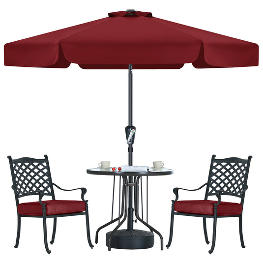 MASTERCANOPY Valance Patio Umbrella for Outdoor Table Market 6/8 Ribs