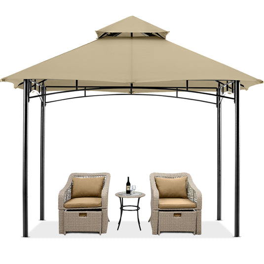 9x9/10x12/11x11 Outdoor Garden Patio Gazebo with Stable Steel Farme