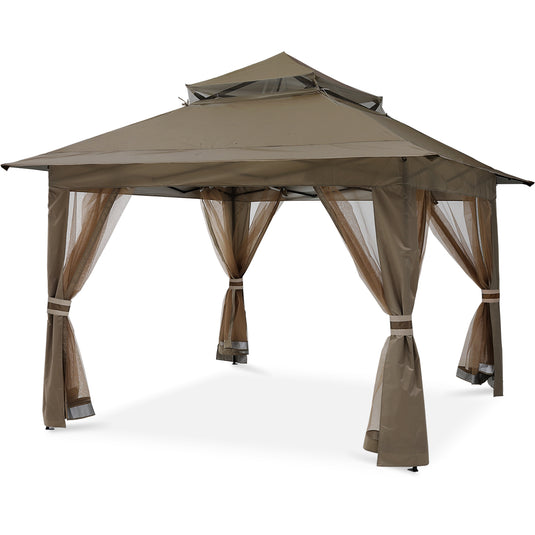 13x13 Patio Gazebo Outdoor Pop Up Gazebo with Mesh Walls