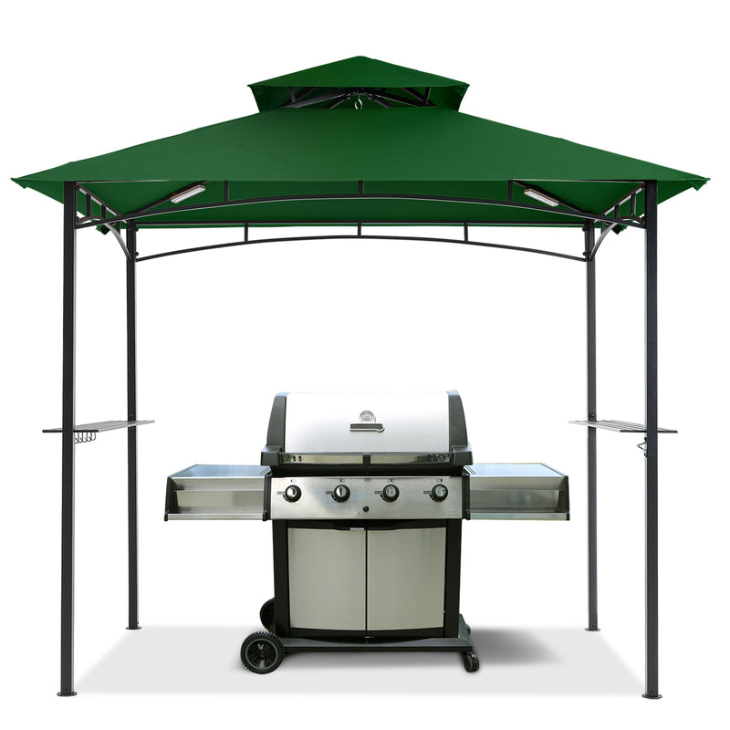 Load image into Gallery viewer, 8x5 Grill Gazebo Outdoor BBQ Gazebo Canopy with 2 LED Lights
