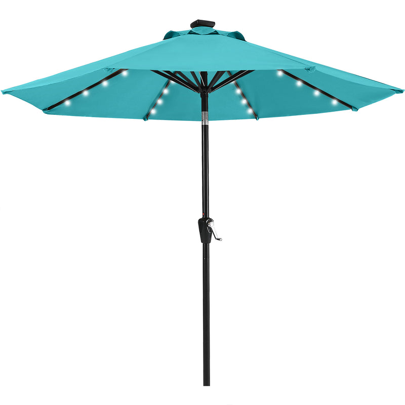 Load image into Gallery viewer, MASTERCANOPY Patio Umbrella with 32 Solar LED Lights 6&amp;8 Ribs
