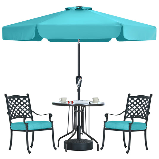 MASTERCANOPY Valance Patio Umbrella for Outdoor Table Market 6/8 Ribs