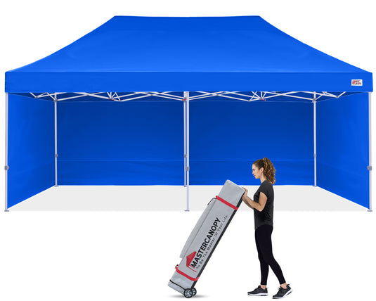 Mastercanopy Lite-30 Commercial Canopy Tent with Sidewalls - 10x10, 10x15, 10x20