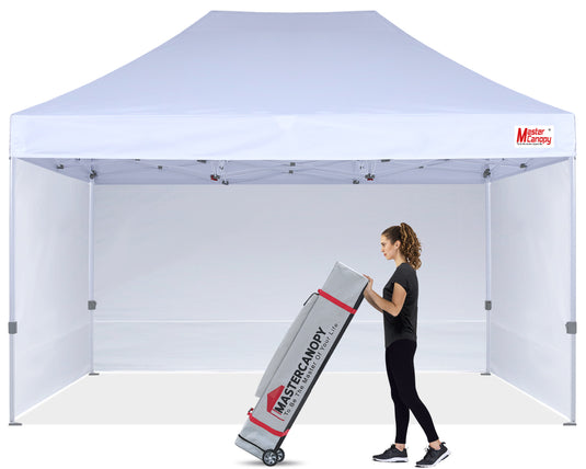 Mastercanopy Lite-30 Commercial Canopy Tent with Sidewalls - 10x10, 10x15, 10x20