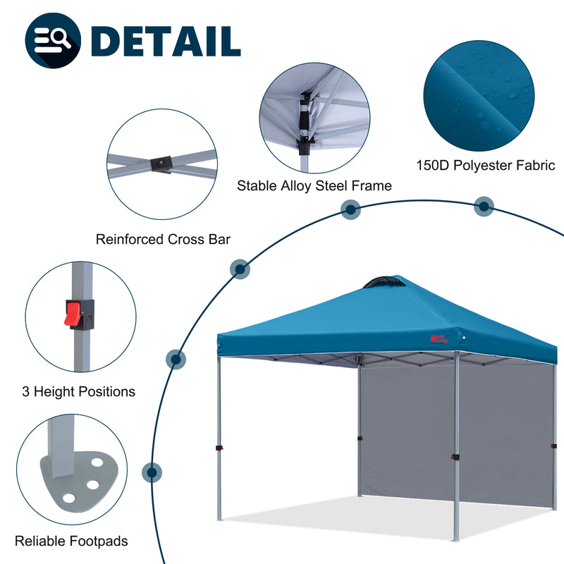 Load image into Gallery viewer, Leisure Sports Durable Pop-Up Canopy Tent with Sidewall - 8x8, 10x10
