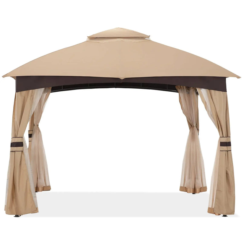 Load image into Gallery viewer, 8x8/10x10/10x12 Outdoor Patio Garden Gazebo with Steel Farme and Netting Walls
