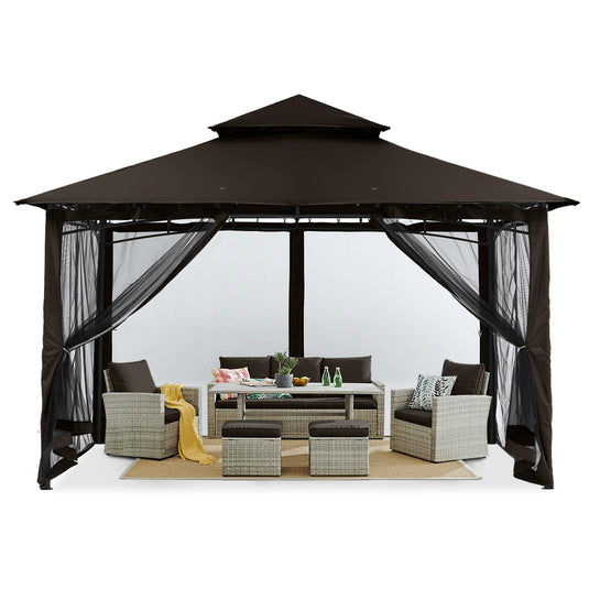 9x9/11x11/10x12 Outdoor Garden Patio Gazebo with Netting Walls