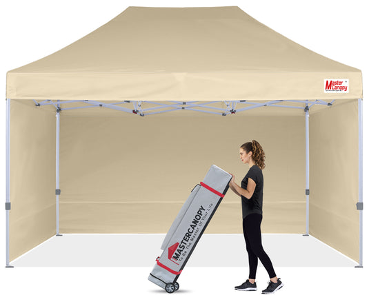 Mastercanopy Lite-30 Commercial Canopy Tent with Sidewalls - 10x10, 10x15, 10x20