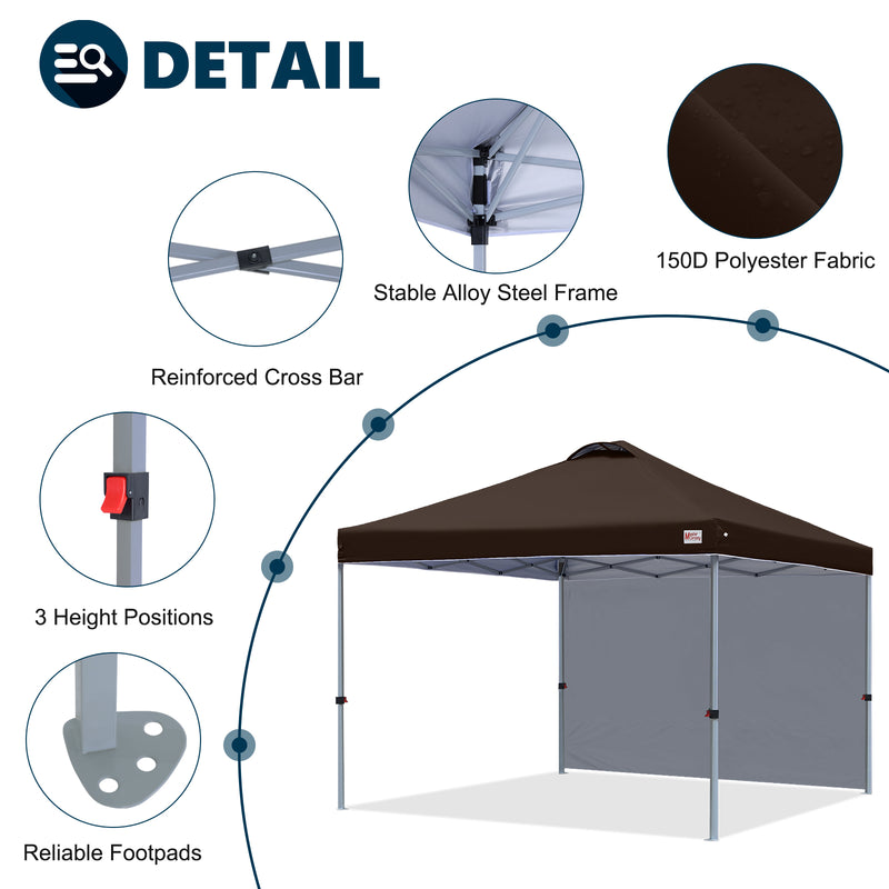 Load image into Gallery viewer, Leisure Sports Durable Pop-Up Canopy Tent with Sidewall - 8x8, 10x10
