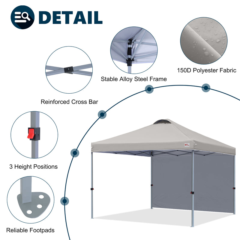 Load image into Gallery viewer, Leisure Sports Durable Pop-Up Canopy Tent with Sidewall - 8x8, 10x10
