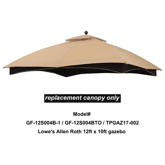 MASTERCANOPY Replacement Canopy Top for Lowe's Allen Roth 10x12 Gazebo #GF-12S004B-1