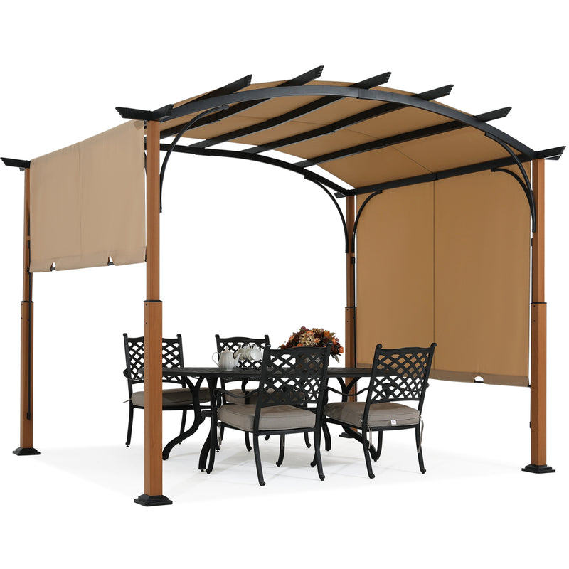 Load image into Gallery viewer, 10x10/10x12 Outdoor Retractable Pergola Canopy Patio Metal Garden Gazebo
