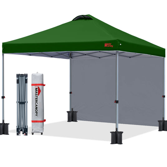 Leisure Sports Durable Pop-Up Canopy Tent with Sidewall - 8x8, 10x10