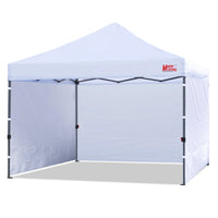Leisure Sports- 8x8/10x10 Easy Pop-up Canopy Tent with Sidewalls-CA