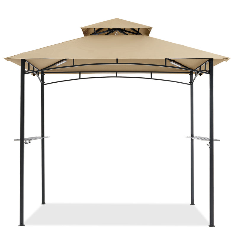 Load image into Gallery viewer, 8x5 Grill Gazebo Outdoor BBQ Gazebo Canopy with 2 LED Lights

