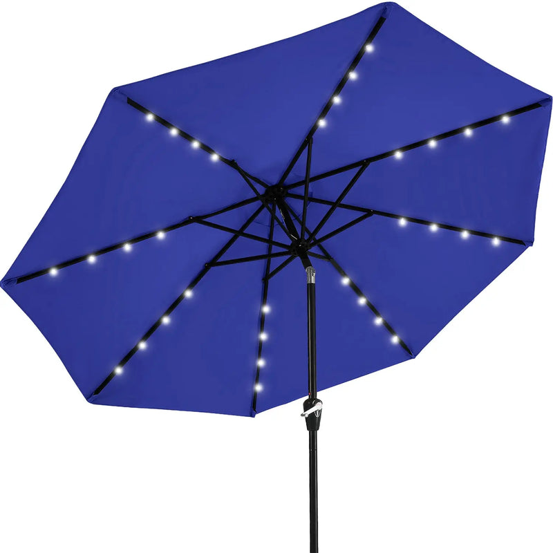 Load image into Gallery viewer, MASTERCANOPY Patio Umbrella with 32 Solar LED Lights 6/8 Ribs-CA
