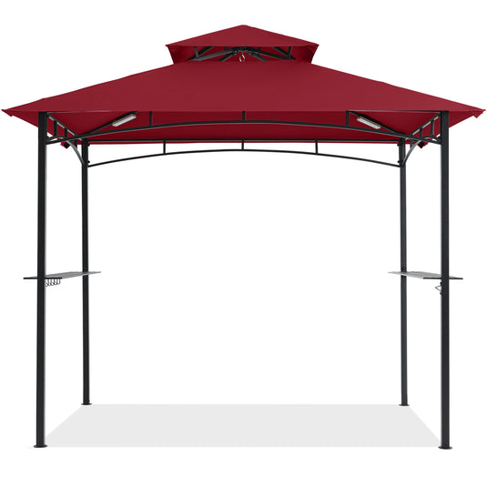 8x5 Grill Gazebo Outdoor BBQ Gazebo Canopy with 2 LED Lights