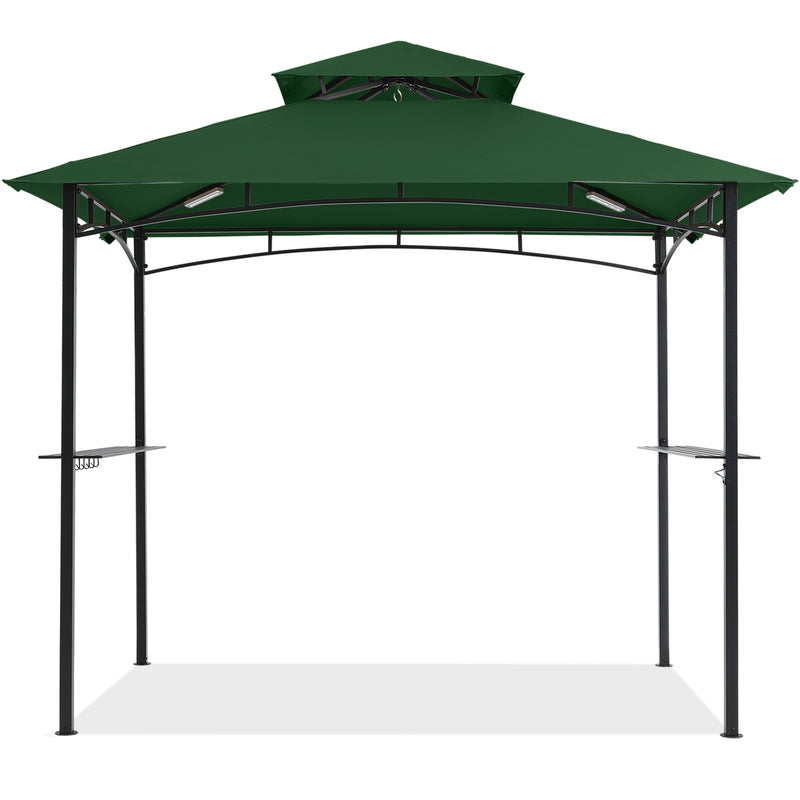 Load image into Gallery viewer, 8x5 Grill Gazebo Outdoor BBQ Gazebo Canopy with 2 LED Lights
