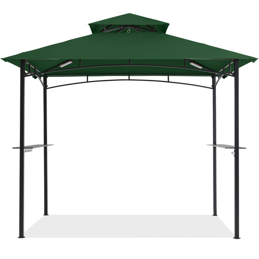 8x5 Grill Gazebo Outdoor BBQ Gazebo Canopy with 2 LED Lights
