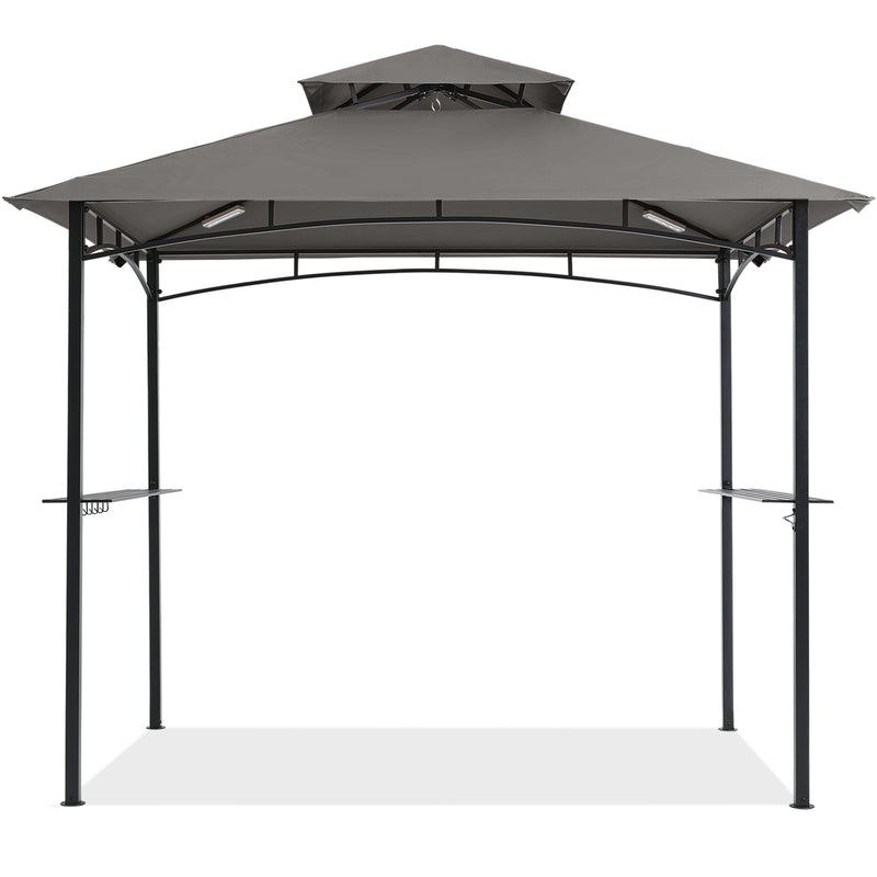 Load image into Gallery viewer, 8x5 Grill Gazebo Outdoor BBQ Gazebo Canopy with 2 LED Lights

