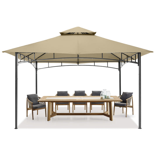 9x9/10x12/11x11 Outdoor Garden Patio Gazebo with Stable Steel Farme