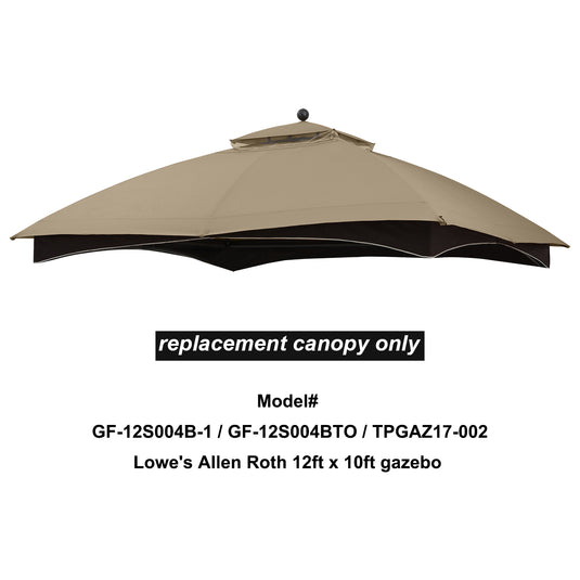 MASTERCANOPY Replacement Canopy Top for Lowe's Allen Roth 10x12 Gazebo