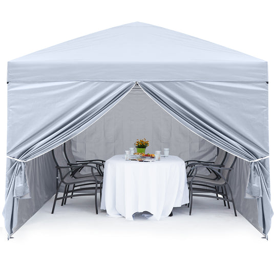 Leisure Sports Pop-Up Canopy Tent with Church Window Sidewalls - 10x10, 10x20